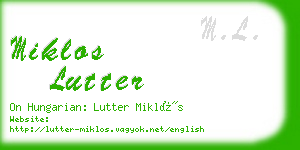 miklos lutter business card